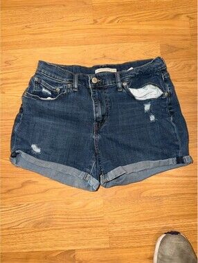 Levi’s Denim Shorts W30 Blue Cutoff Distressed Mid Length Jeans